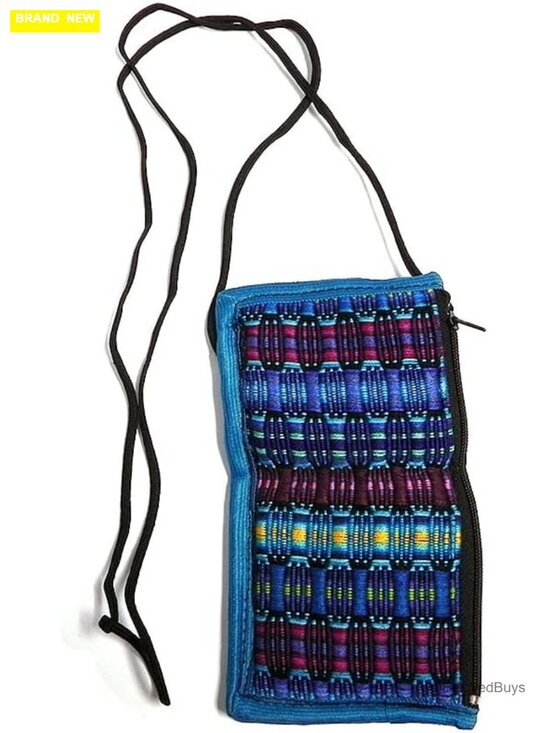 Handmade Woven Cotton Eyeglasses Pouch with Strap main image 4